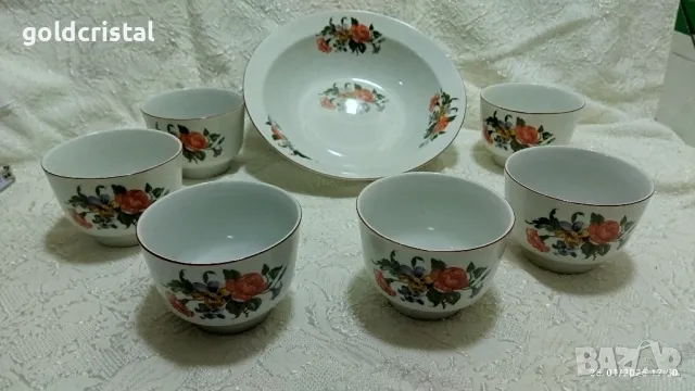 стар български порцелан купички и купа , снимка 2 - Антикварни и старинни предмети - 48829292