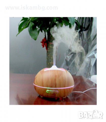 АРОМА ДИФУЗЕР ЗА ЕТЕРИЧНИ МАСЛА 300МЛ. ЗА АРОМАТЕРАПИЯ ОВЛАЖНИТЕЛ ЗА ВЪЗДУХ С ЙОНИЗАТОР - код 25874
