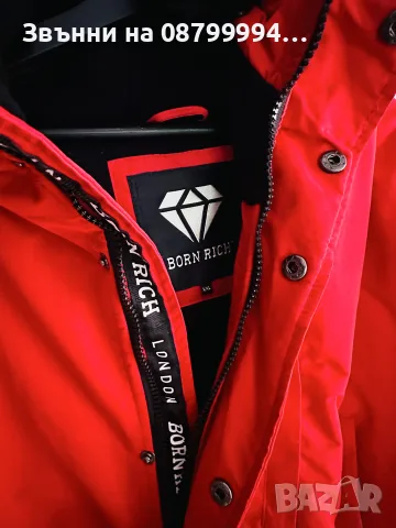 Зимно яке  Born Rich London Mens Emarnos Jacket Red., снимка 2 - Якета - 46582436