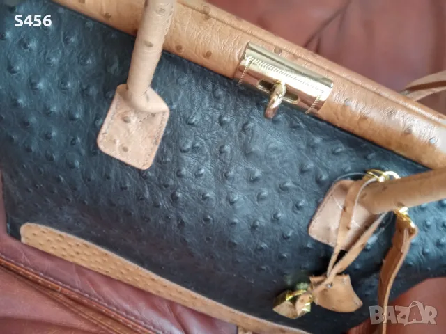 Дамска чанта,Pelle Di Giada+Подарък! Van Cleef комплект, щраус,, снимка 6 - Чанти - 50361421