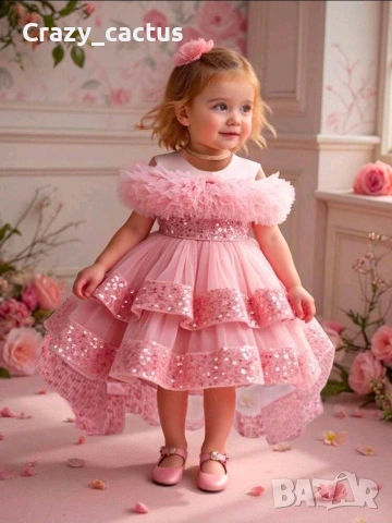 Рокля за момиче 6-9м нова, снимка 4 - Бебешки рокли - 53372720