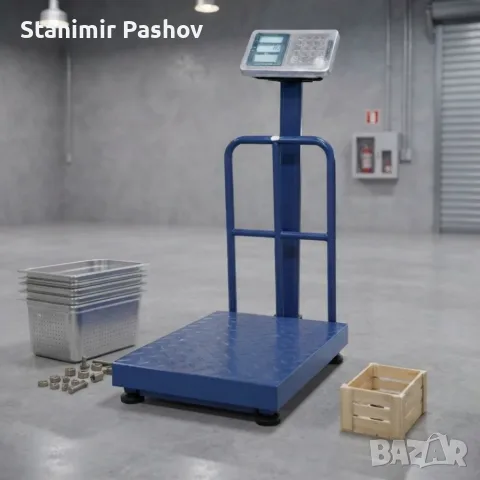 Платформена електронна везна ACS 300/350 кг 40×50, снимка 2 - Везни - 55792562