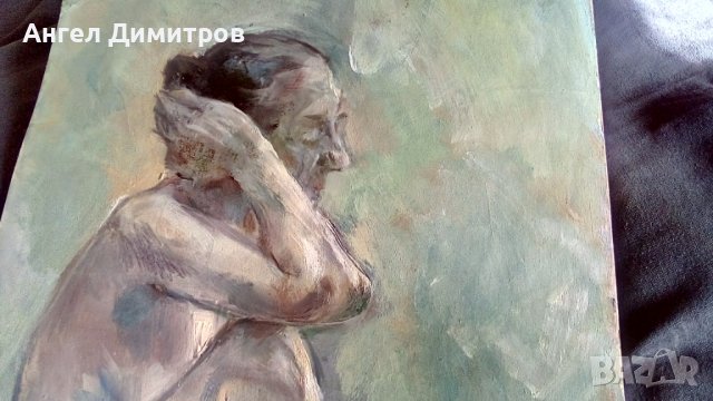 Манол Панчовски маслена картина голо женско тяло , снимка 4 - Картини - 38545546