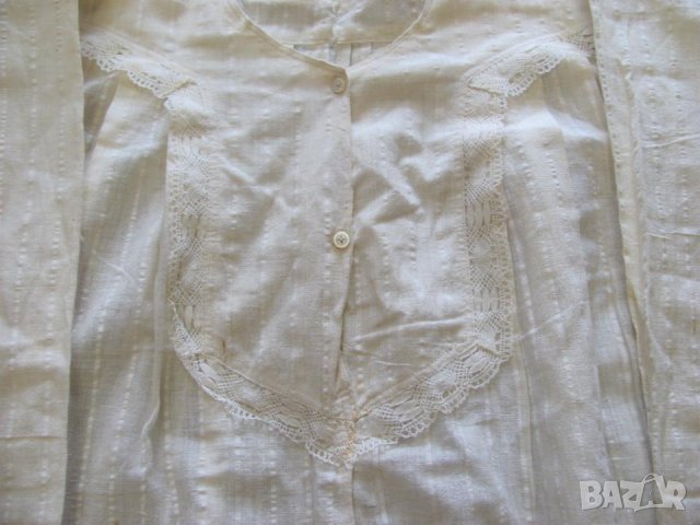19 век Фолк Арт Женска Кенарена Риза, снимка 8 - Антикварни и старинни предмети - 35410599