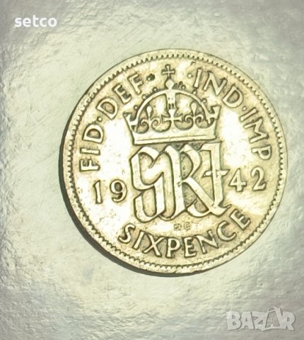 Великобритания 6 пенса 1942 година  е139