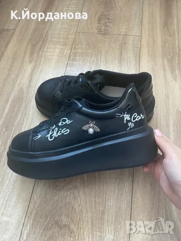 НОВИ Дамски обувки на платформа естествена кожа, снимка 2 - Дамски ежедневни обувки - 50142426