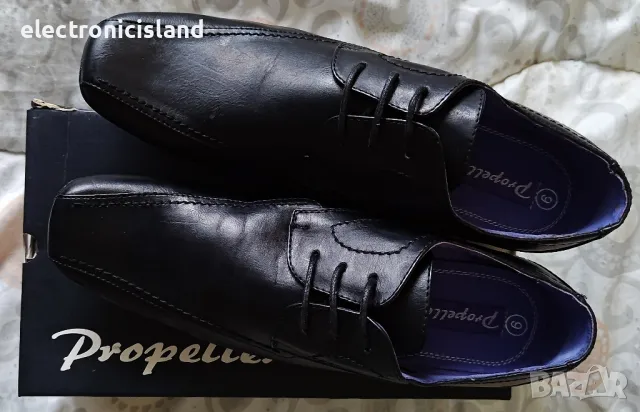 Чисто нови официални черни кожени обувки марка Propeller, купувани от Англия, номер 43 , снимка 2 - Официални обувки - 49451769