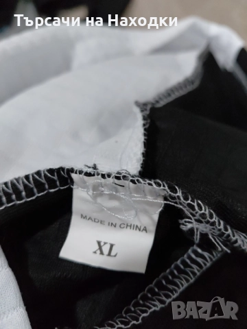 Мъжки суичър с качулка "Waffle Style" / вафлена плетка, черно-бял, размер XL, снимка 2 - Суичъри - 52188526