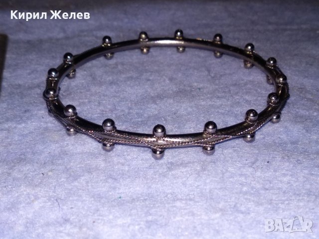 СРЕБРИСТА ВИНТИДЖ ГРИВНА от БЛАГОРОДНА НЕРЪЖДАЕМА СТОМАНА РЪЧНА ХУДОЖЕСТВЕНА ИЗРАБОТКА 37966