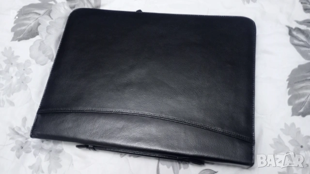 Черна кожена чанта , снимка 3 - Чанти - 53140162