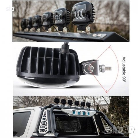 Халоген за автомобил, диоден, 30W, 120мм., 6000К, 10-30V, снимка 2 - Аксесоари и консумативи - 37353714