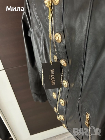 Balmain шикозно яке от естествена кожа, снимка 3 - Якета - 51764472