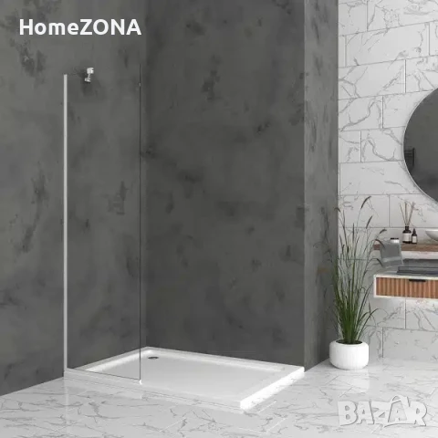 Параван за баня WALK IN 8 мм, 80х200 см, бял мат