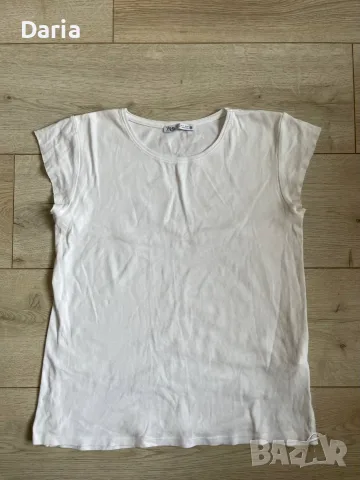 Бяла дамска тениска Zara