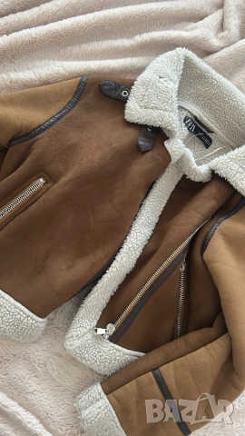 Дамско велурено яке Zara, снимка 2 - Якета - 54243173
