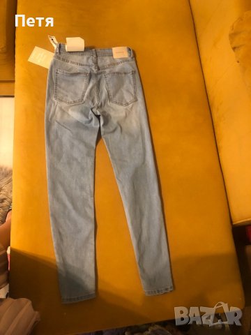 Pull and Bear Дамски ластични дънки с висока талия, снимка 4 - Дънки - 37619690