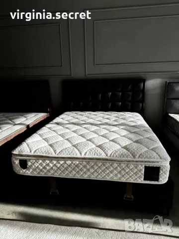 Тапицирано легло с матрак, снимка 2 - Спални и легла - 49769460