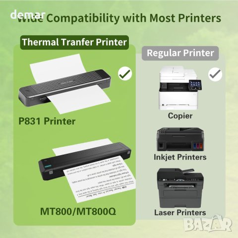 Itari Стикери, съвместими с мастиленоструйни и лазерни принтери 100 листа A4-14 бр. на лист, бели, снимка 8 - Консумативи за принтери - 44184784