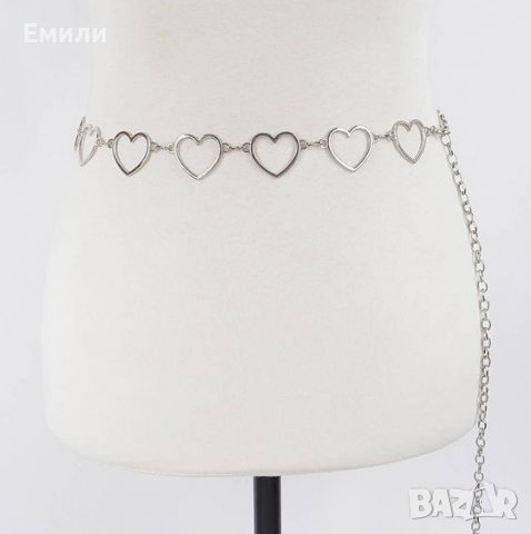 Колан бижу верижка със сърца, снимка 1