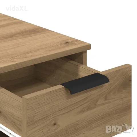 vidaXL Шкаф за бюро, дъб артизан, 33x50x75 см, инженерна дървесина, снимка 8 - Шкафове - 56148328