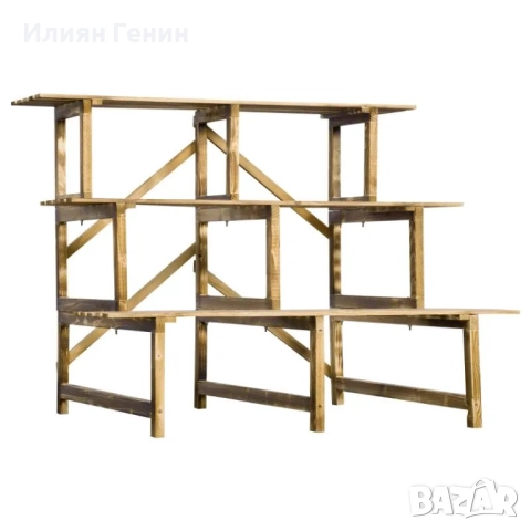 Стълба за растения Outsunny, стълба за цветя, снимка 2 - Градински мебели, декорация  - 52184423