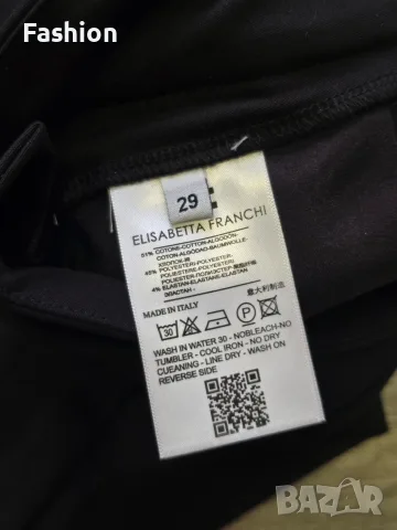Нов уникален чер панталон ELISABETTA FRANCHI, снимка 4 - Панталони - 56241505