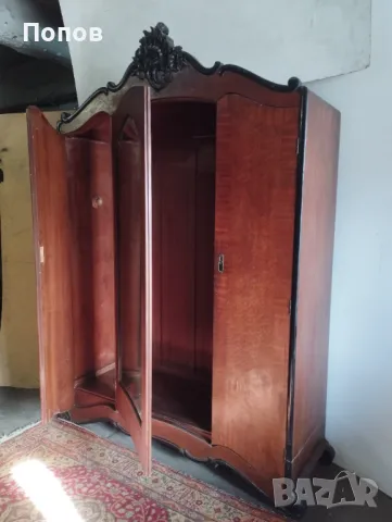 Виенски трикрилен гардероб, снимка 7 - Гардероби - 48541216