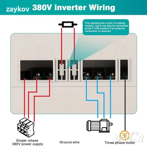 DEWIN 3-фазен моторен инвертор, 5.5KW 3-фазен вход 380V 3-фазен изход 380V VFD, снимка 6 - Друга електроника - 49243960