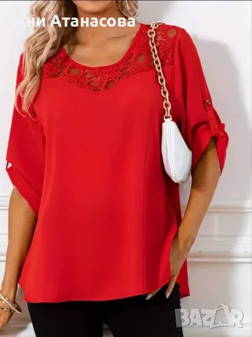 4XL Нова макси туника с дантела 