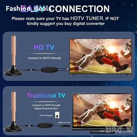 Нова Антена за ТВ 250+ Мили Усилвател и Коаксиален Кабел, снимка 4 - Приемници и антени - 42686740