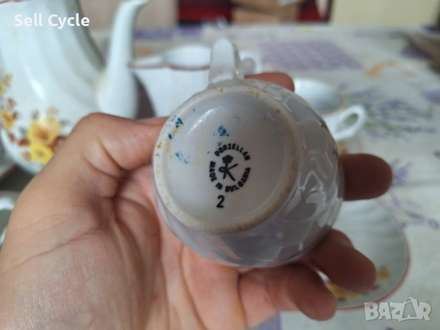 ✅БЪЛГАРСКИ ПОРЦЕЛАНОВ СЕРВИЗ ЗА КАФЕ❗, снимка 3 - Сервизи - 53042607