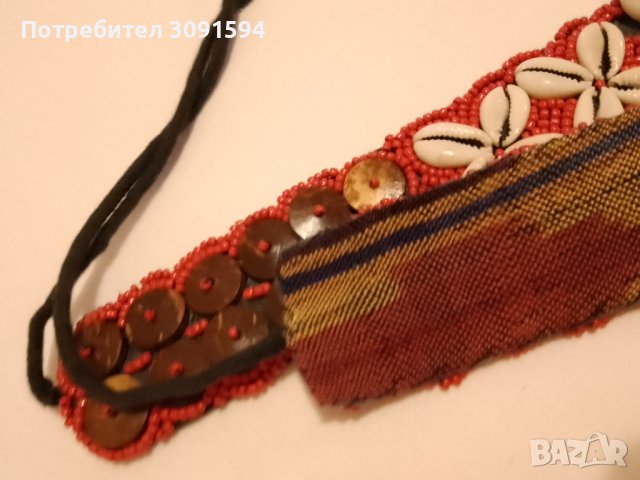  колан с черупки, дърво моден аксесоар от Тибет, снимка 4 - Други ценни предмети - 42807207