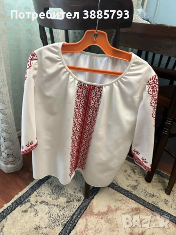 Блуза с бродерия българска шевица, снимка 4 - Блузи с дълъг ръкав и пуловери - 51582538