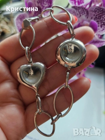 Красива сребърна гривна, снимка 2 - Гривни - 53905859