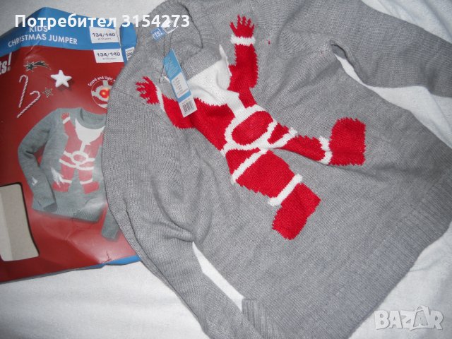 Нов Детски Музикален Свирещ Пуловер блуза  8-10 год, снимка 1