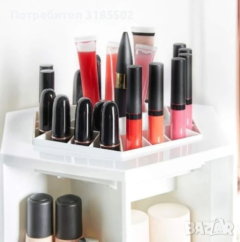 Козметичен органайзер, въртящ се на 360 градуса, капацитет до 70 продукта HZH8, снимка 8 - Други - 50928214