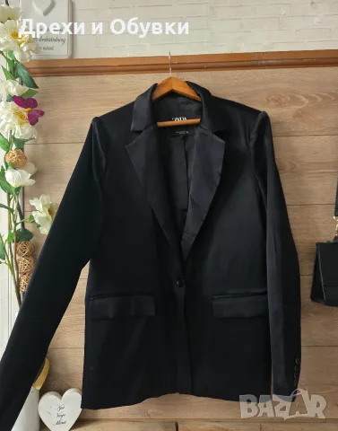 Черен блвйзър сако Zara 2XL, снимка 7 - Сака - 56521741