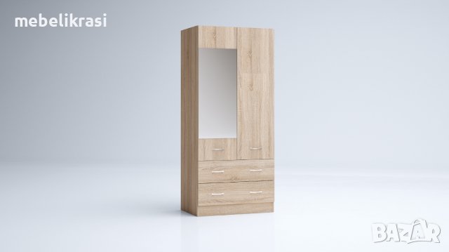 Гардероб Аполо 10 едноцветен, снимка 3 - Гардероби - 40335112