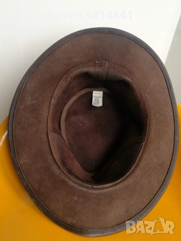 Каубойска шапка от естествена дебела кожа , снимка 8 - Шапки - 52183739