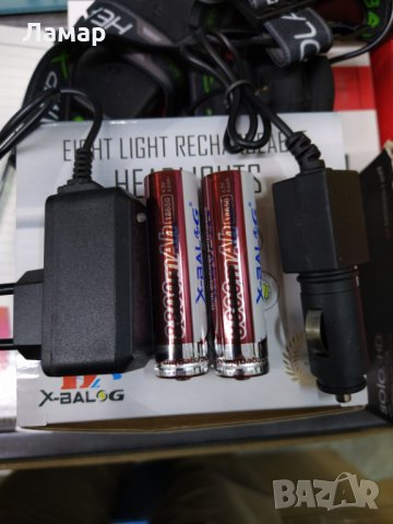 ЧЕЛНИК фенер с акумулаторни LI -ION батерии и мощни 5 LED диоди., снимка 5 - Екипировка - 35442664