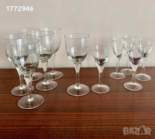 Кристални гравирани чаши на столче - 50 мл; 150 мл, снимка 9 - Чаши - 37487550