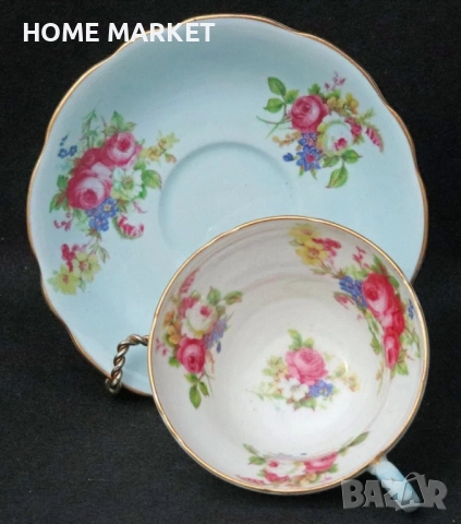 E.B. FOLEY England  Circa 1937 - великолепен двоен сет в млечно синьо , снимка 6 - Сервизи - 52584296