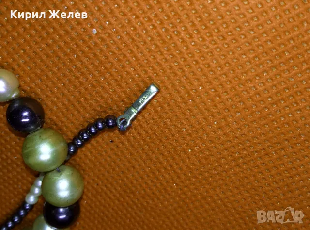 АРИСТОКРАТИЧНО СТАРО ПЕРЛЕНО КОЛИЕ ПОСРЕБРЕНО РЪЧНА МАЙСТОРСКА ИЗРАБОТКА 18021, снимка 7 - Антикварни и старинни предмети - 47315779