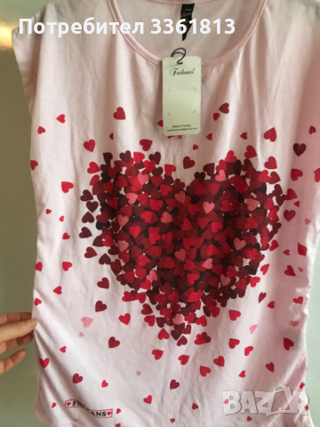 Чисто нова памучна блуза с етикет .Чист памук , снимка 7 - Тениски - 36478144