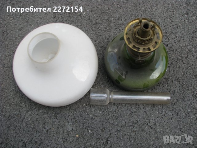 Стара газена лампа с абажур, снимка 3 - Антикварни и старинни предмети - 29858157