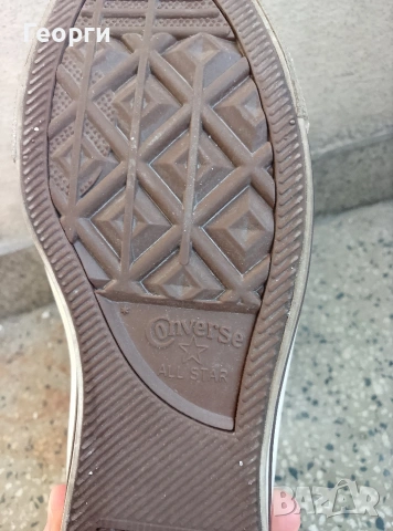 Дамски кецове Converse All Star от естествен велур, снимка 4 - Маратонки - 53938452