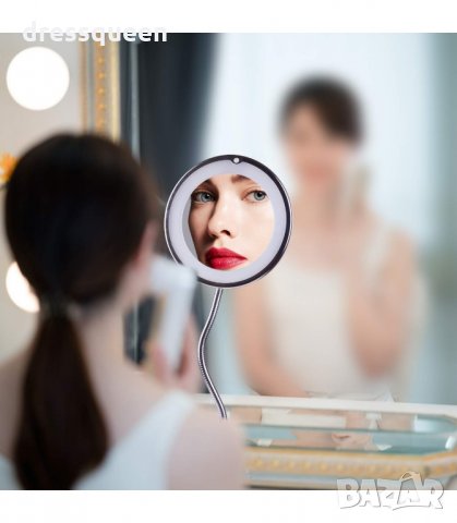 2479 Огледало , с гъвкава дръжка, LED осветление и вакуумно поставяне, снимка 11 - Други - 34272303