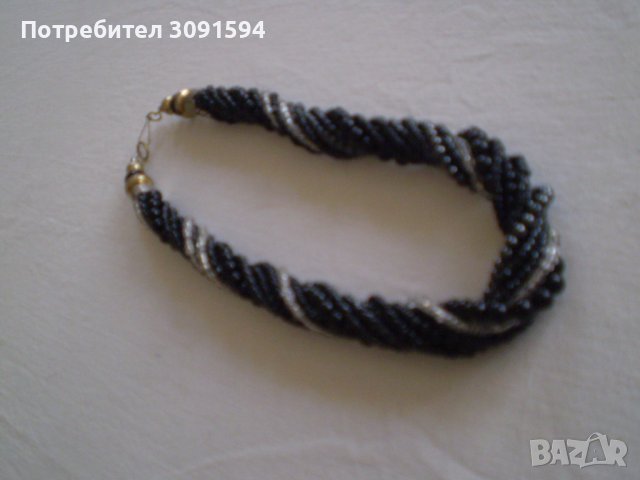  старо колие ръчно изработено от мъниста от мурано стъклоецялна много трудоемка техника на лампи, снимка 3 - Антикварни и старинни предмети - 36650288