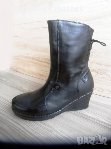 Нови кожени български боти, снимка 10 - Дамски боти - 31829762