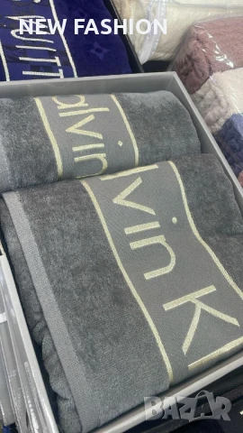 Памучни Хавлии -2бр с Кутия ✨ YVES SAINT LAURENT ✨ Calvin Klein ✨, снимка 4 - Хавлиени кърпи - 50944427